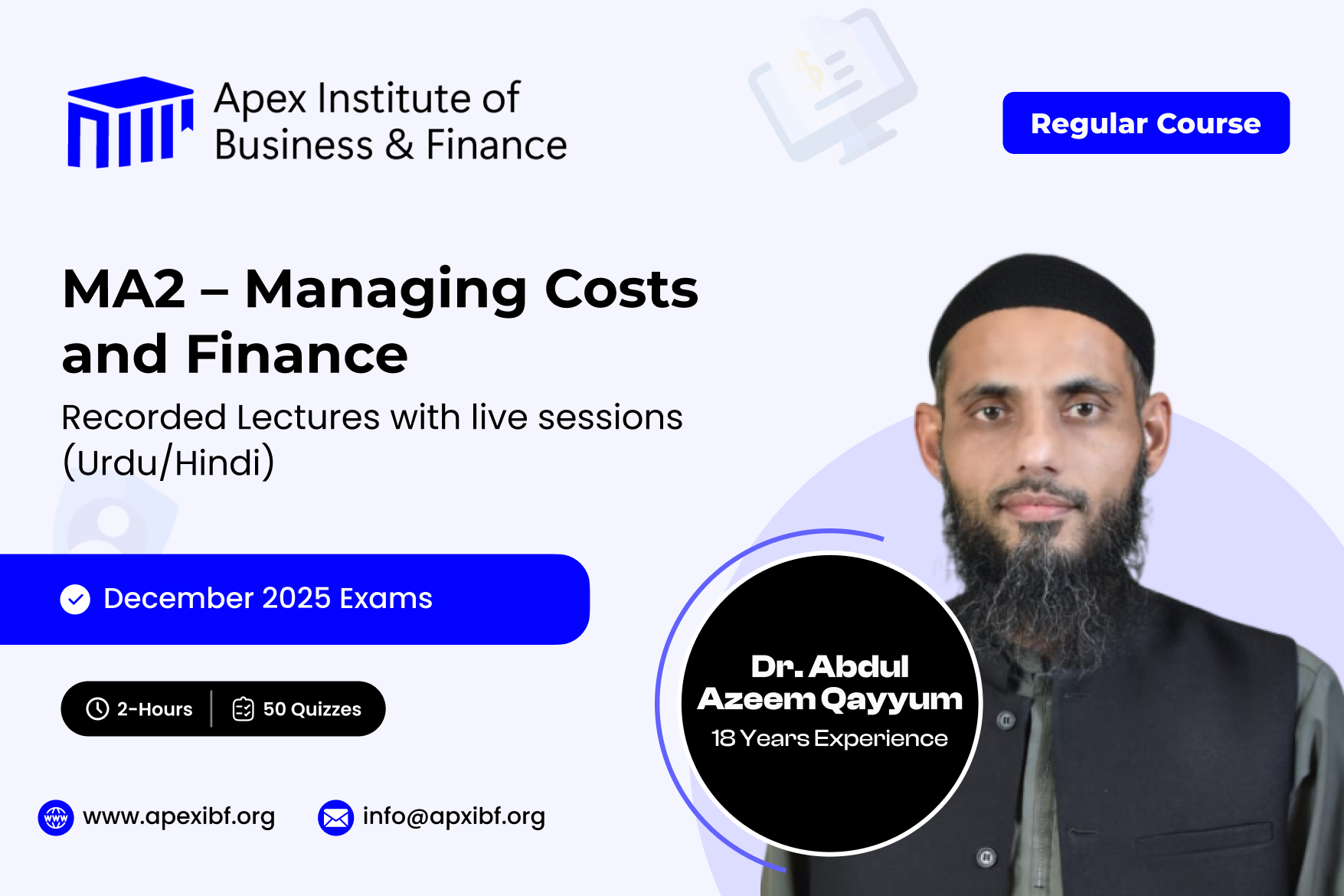 MA2 – Managing Costs and Finance