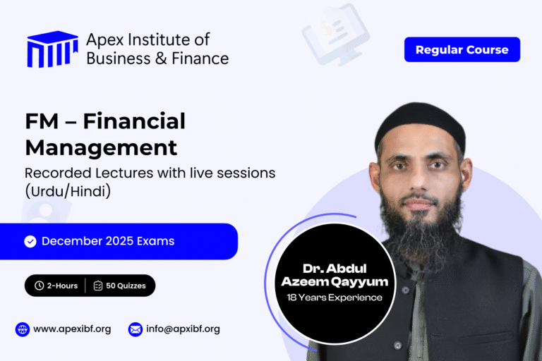 FM by Dr. Abdul Azeem Qayyum (Urdu/Hindi) – March 2026 Exams