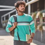 Indian student goes to first lesson.